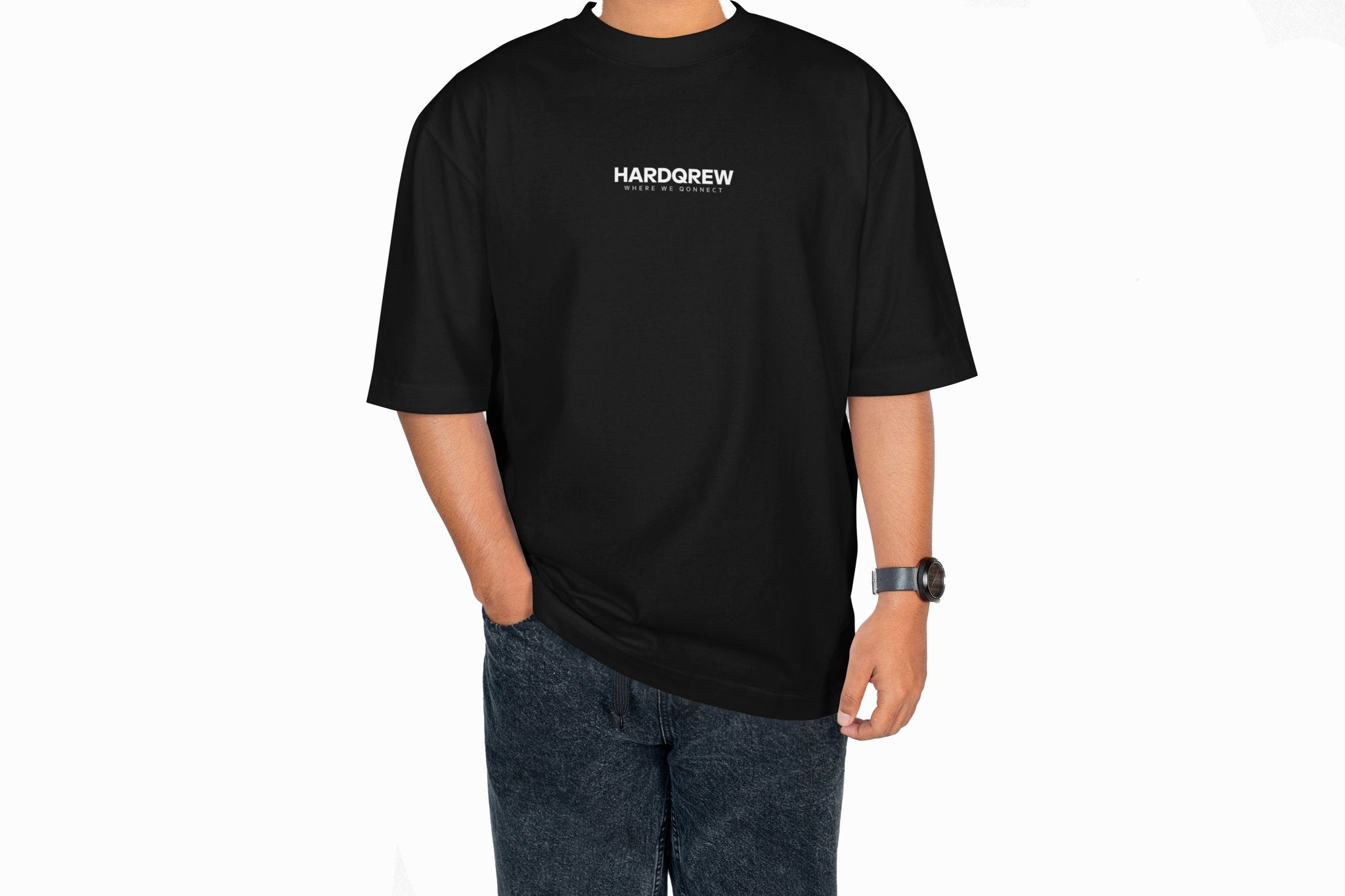 Eyes On U by HardQrew – Oversized T-Shirt (Black) - HARDQREW