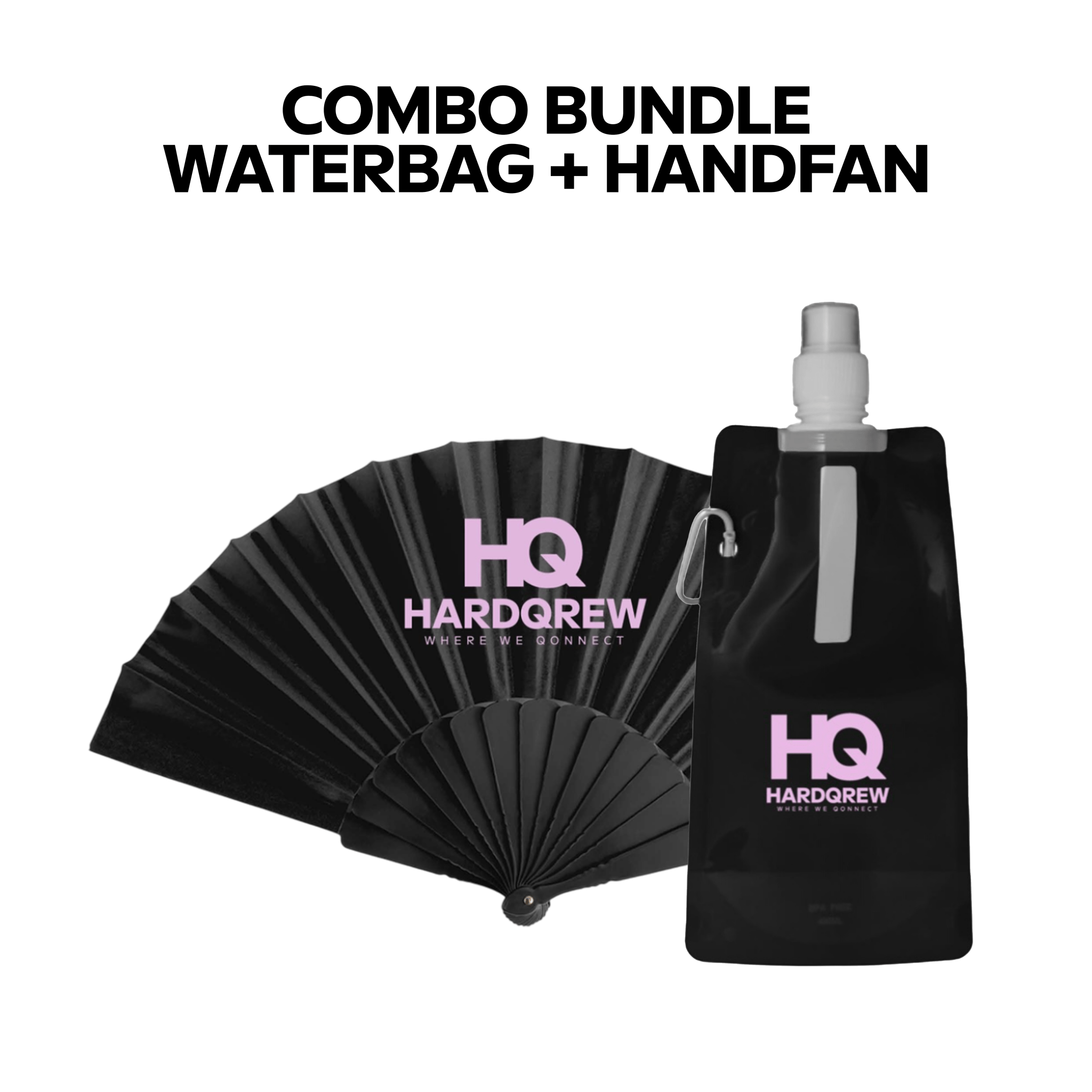 𝗣𝗿𝗲 - 𝗼𝗿𝗱𝗲𝗿 HardQrew Bundle: Waterzak + Handfan - HARDQREW