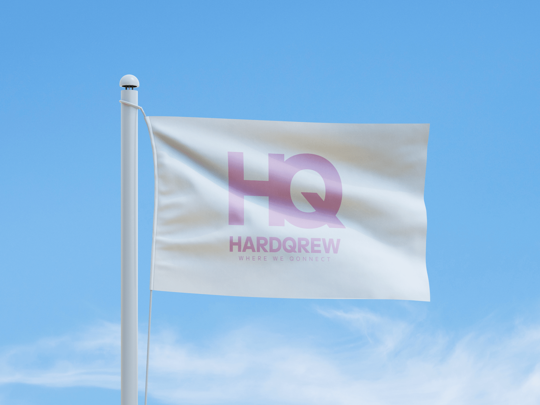 HardQrew ‘Where We Qonnect’ Vlag (150x100cm) - HARDQREW