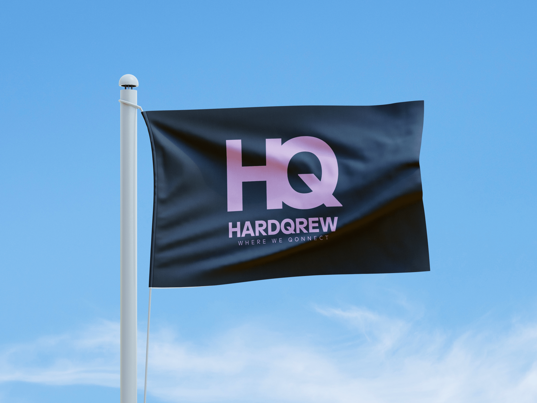 HardQrew ‘Where We Qonnect’ Vlag (150x100cm) - HARDQREW