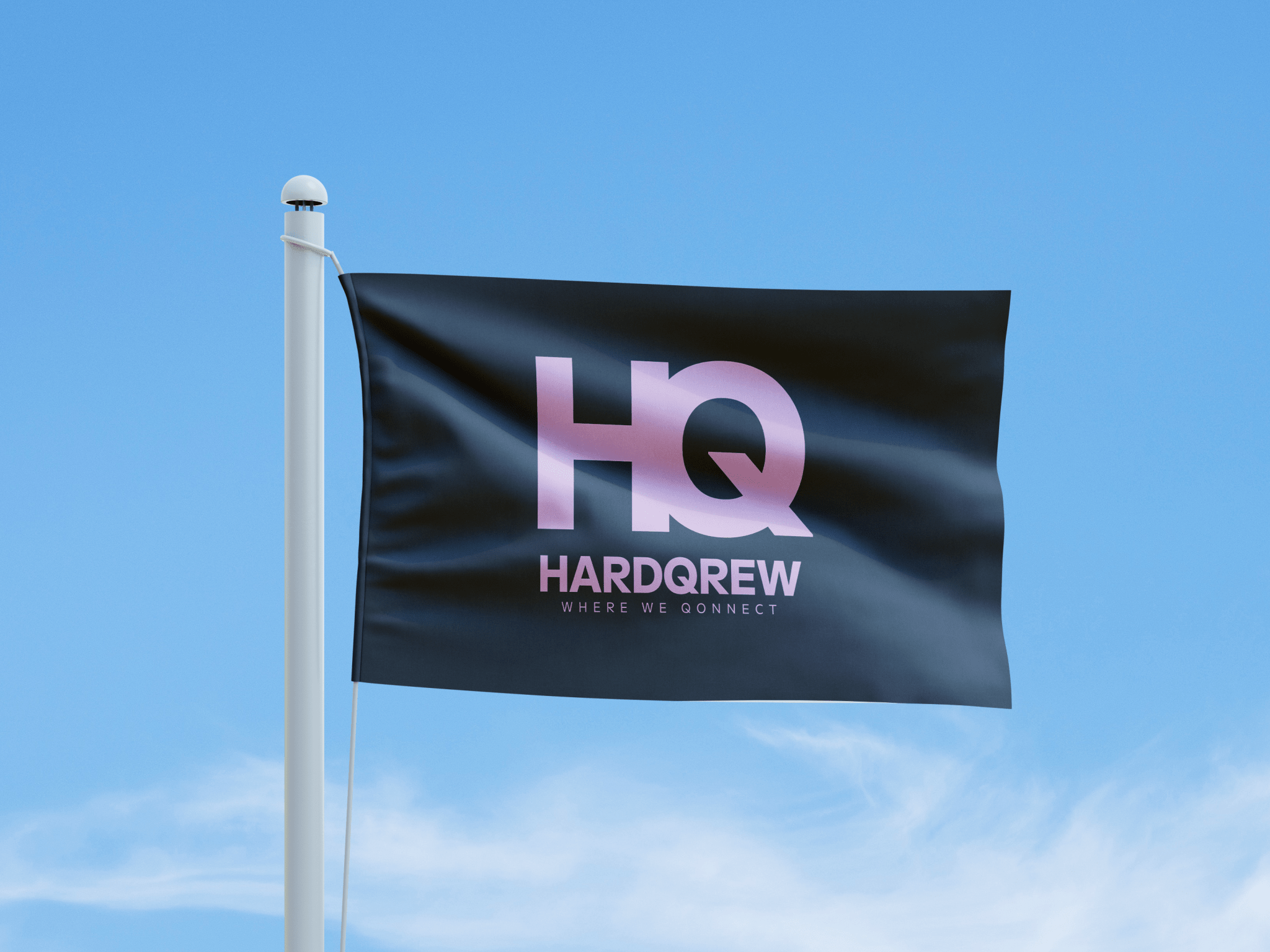 HardQrew ‘Where We Qonnect’ Vlag (150x100cm) - HARDQREW