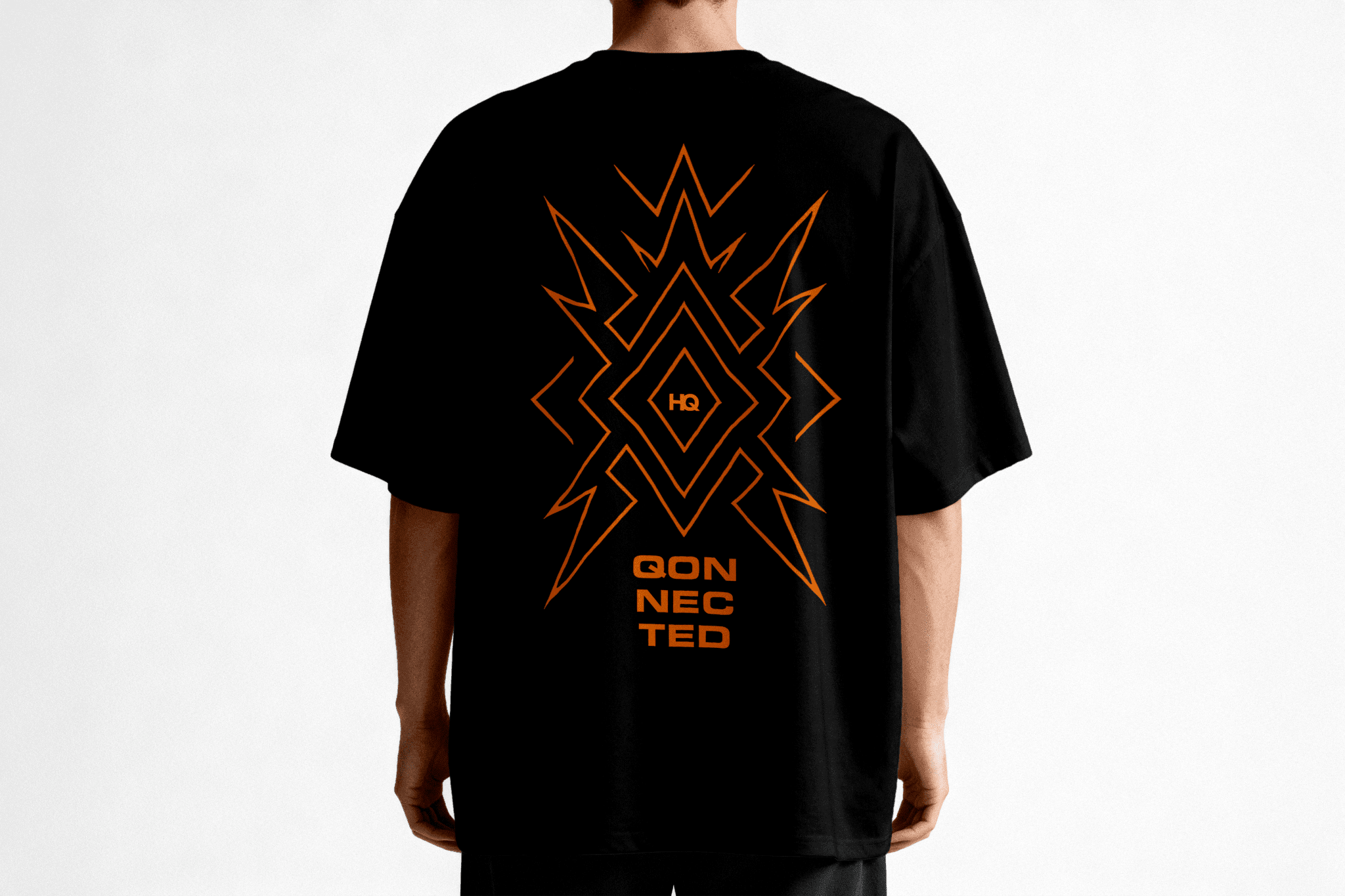 QON | NEC | TED by HardQrew - Oversized T-Shirt (White Logo) - HARDQREW