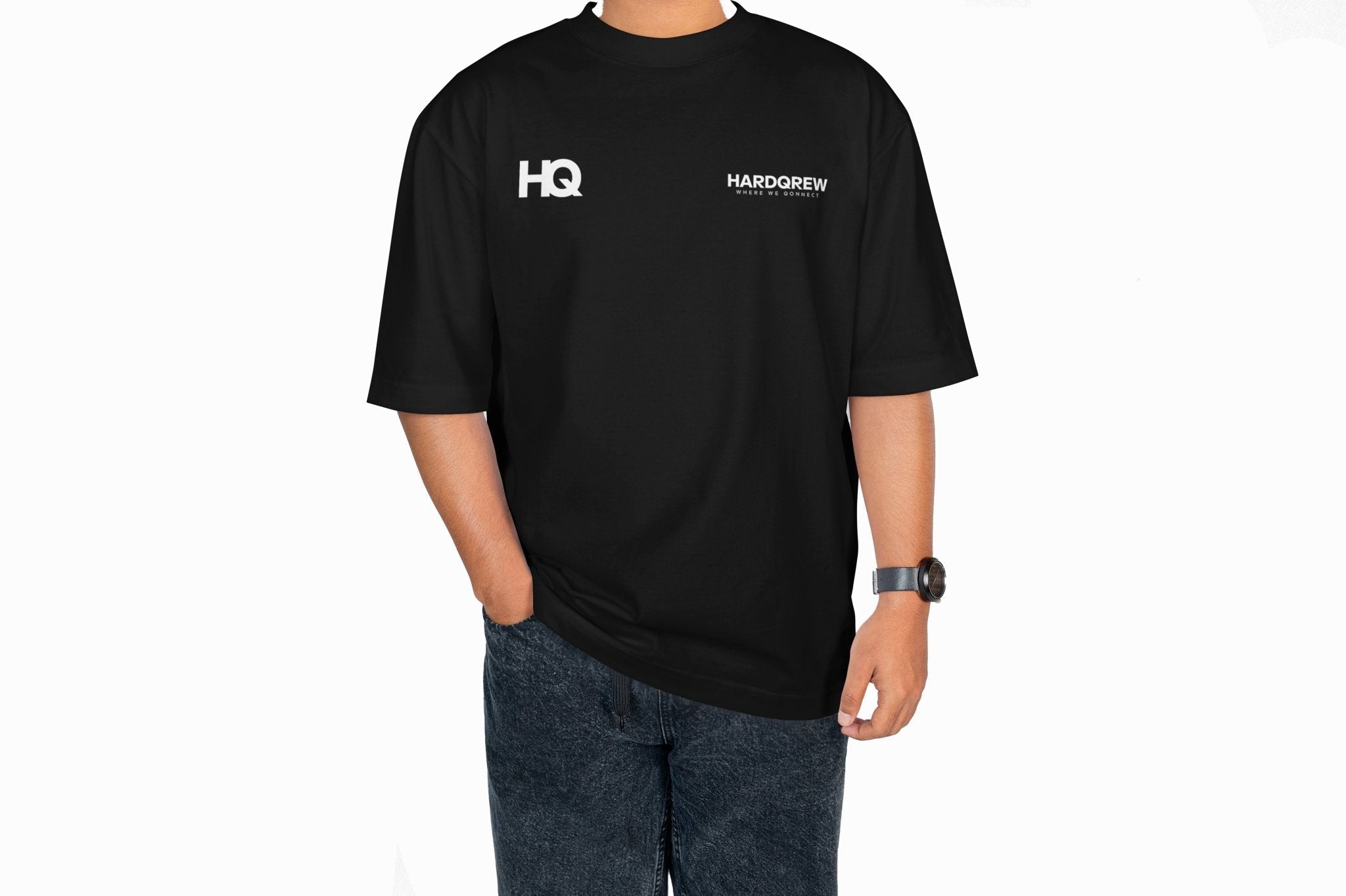 QON | NEC | TED by HardQrew - Oversized T-Shirt (White Logo) - HARDQREW